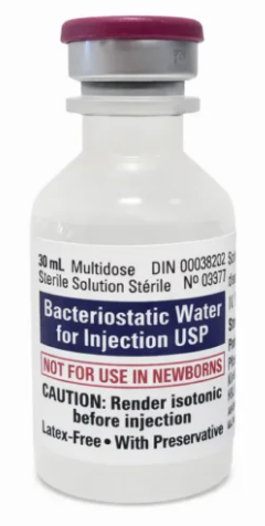 Bacteriostatic water vial