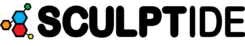 sculptide logo black font transparent background with peptide