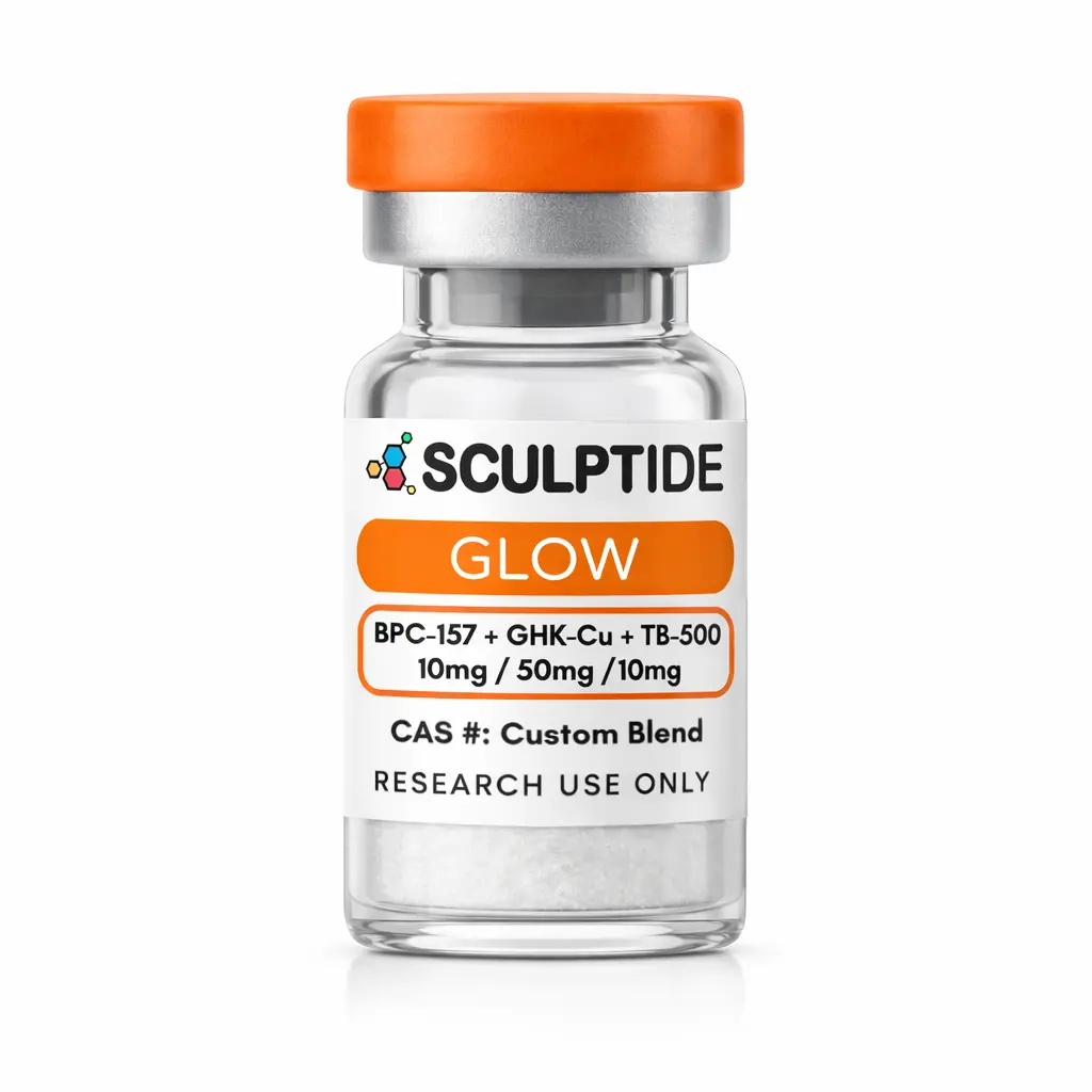 Glow Blend 70mg peptide vial for skin, hair, collagen rejuvenation beauty